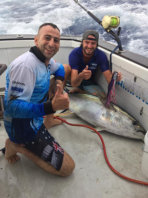 ANGLER: Frank Noshie SPECIES: Yellowfin Tuna WEIGHT: 50kg LURE: JB XL Dingo.